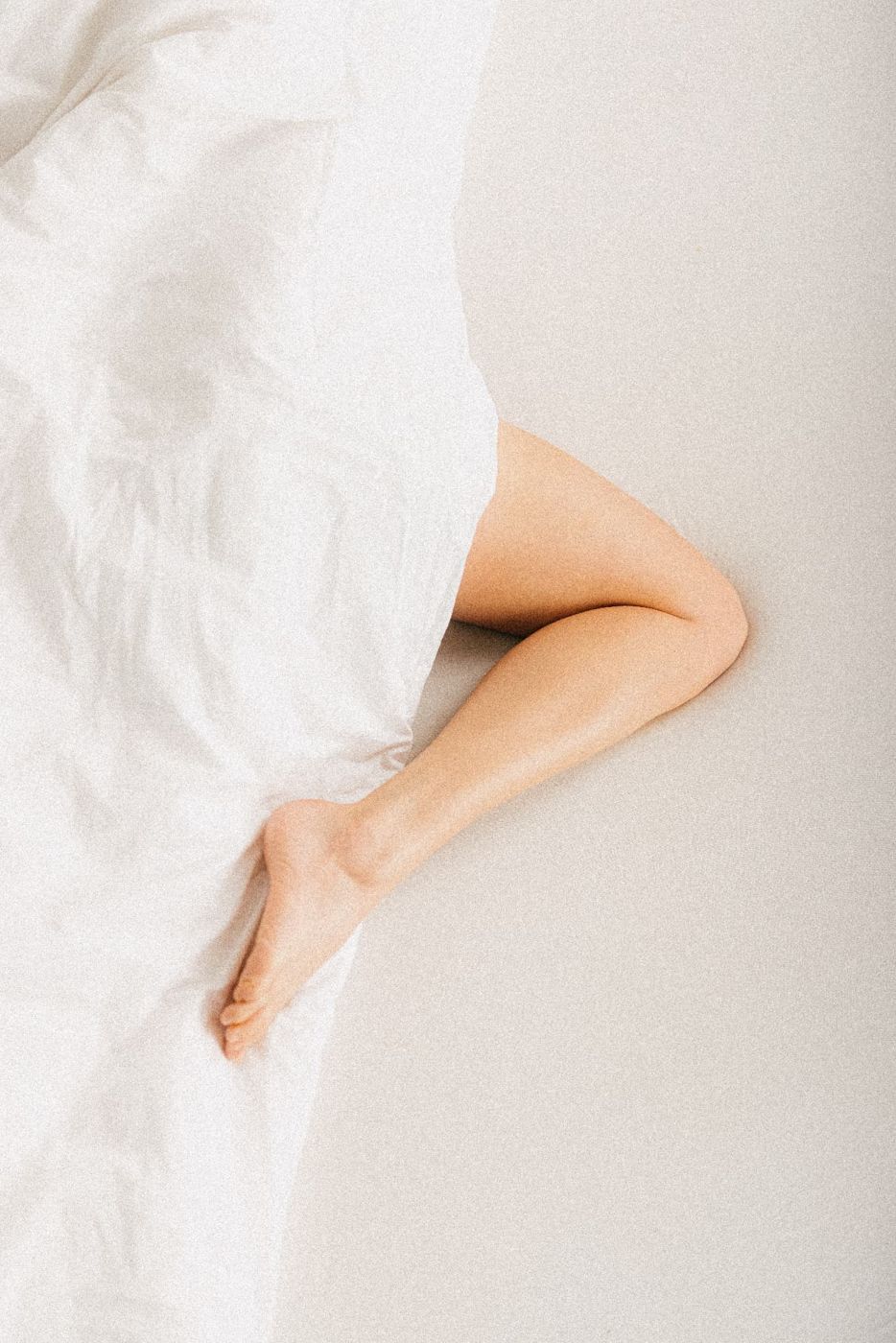 Bright white bedding in soft morning light