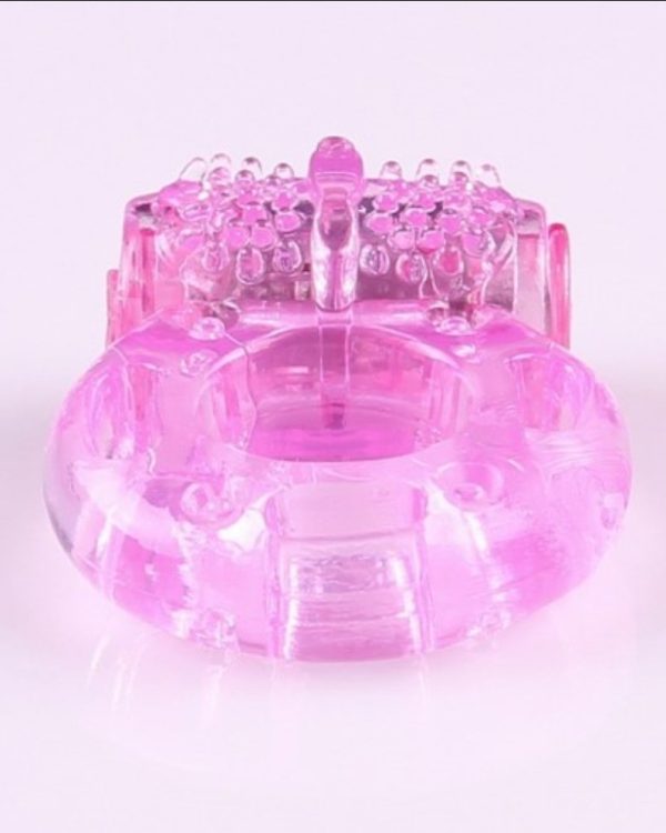 Vibrating ring with clitoral stimulator for couples