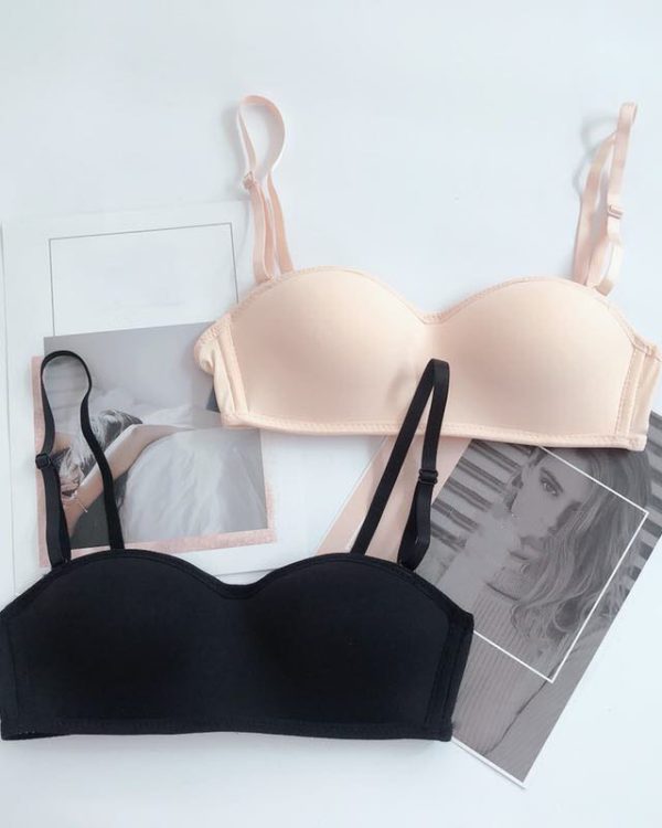 Gathered Non-Slip Lingerie Bra