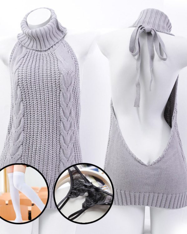 Ladies Sexy Backless Sweater
