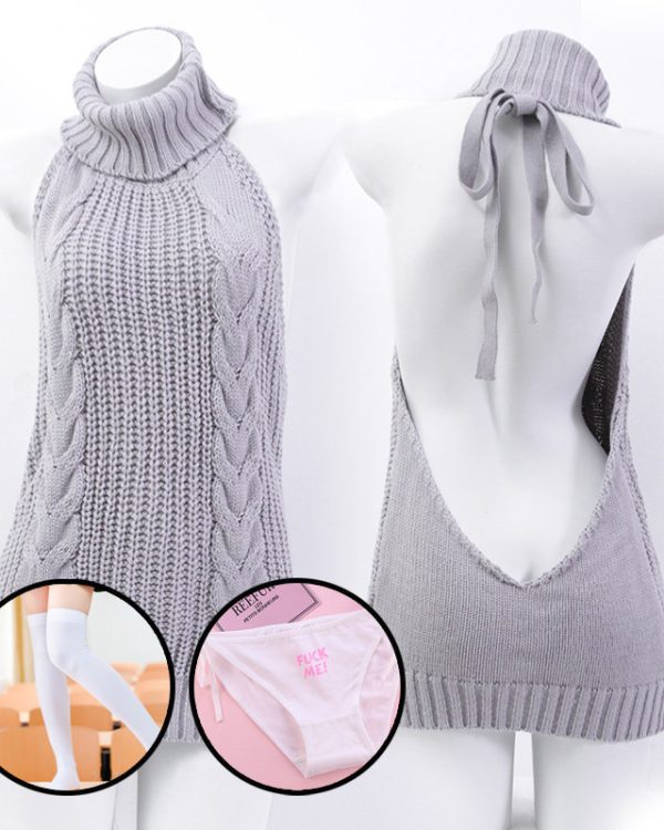 Ladies Sexy Backless Sweater
