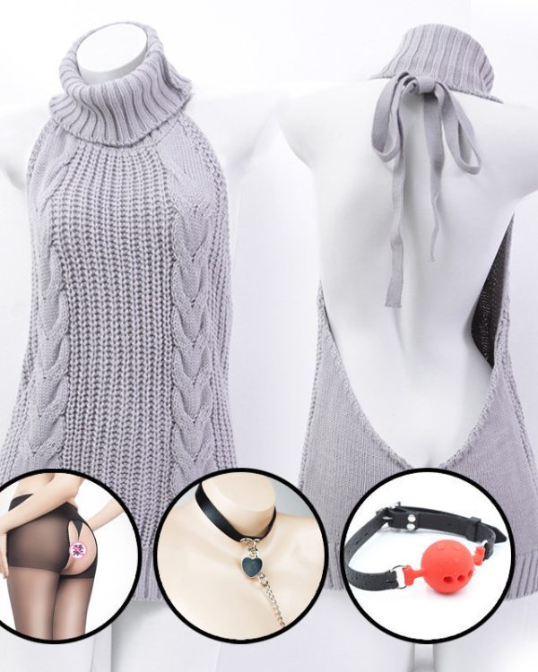 Ladies Sexy Backless Sweater