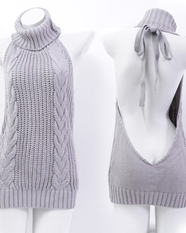 Ladies Sexy Backless Sweater