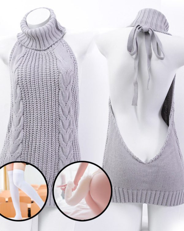 Ladies Sexy Backless Sweater