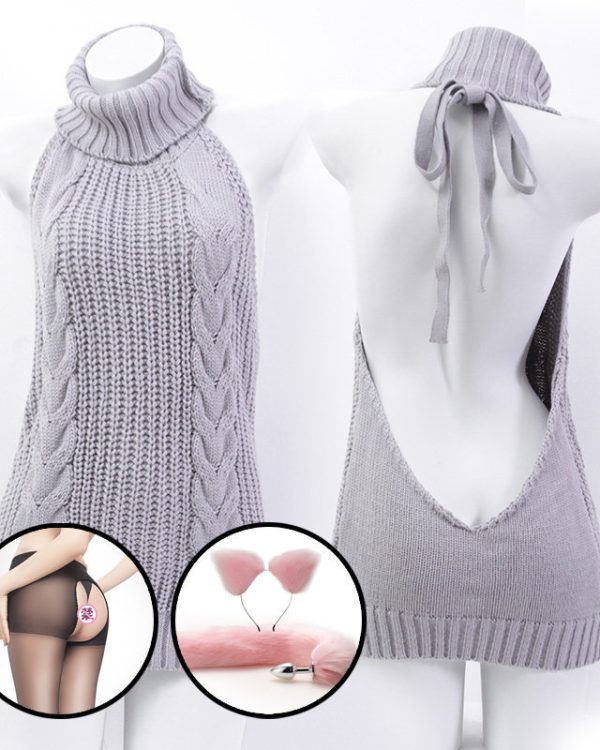 Ladies Sexy Backless Sweater
