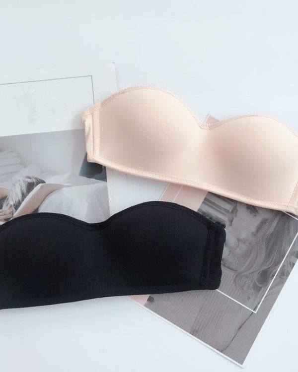 Gathered Non-Slip Lingerie Bra