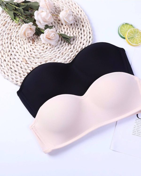 Gathered Non-Slip Lingerie Bra