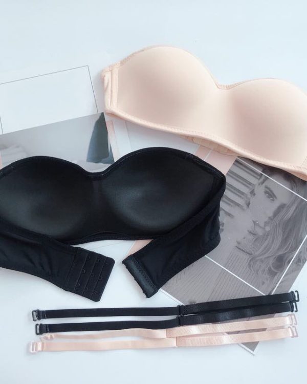 Gathered Non-Slip Lingerie Bra
